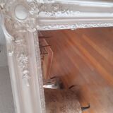 Fireplace mirror painted white 102x130cm