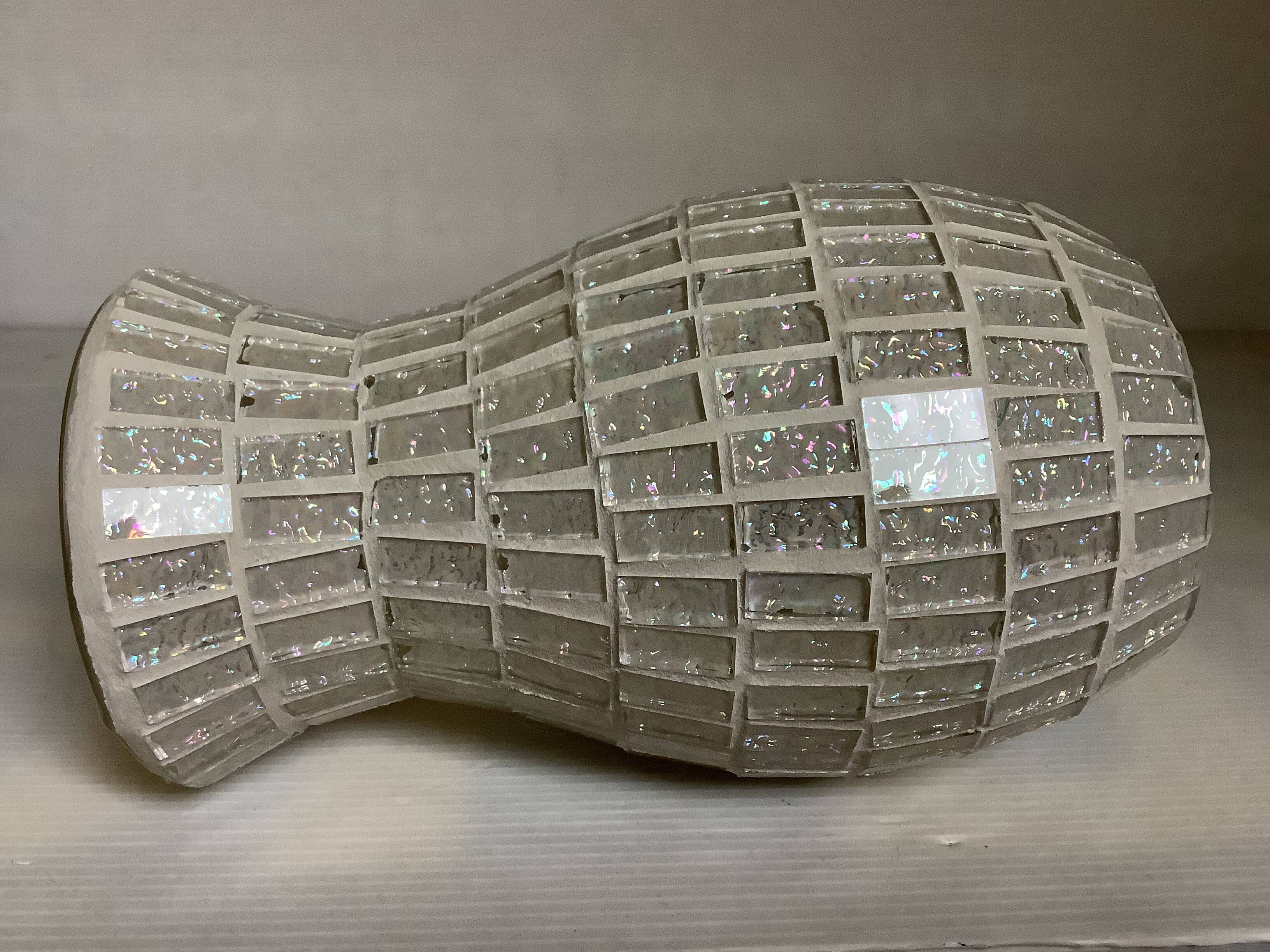 Vase in glittery mosaic