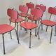 Suite de 6 chaises en formica 1950 vintage