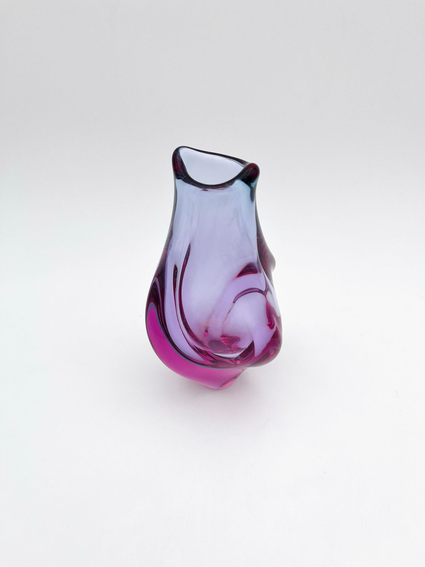 Sommerso Vase Alexandrite Miloslav Klinger ZBS - Vintage Bohemian Glass