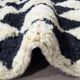 Black and white checkered rug - 300 x 260 cm