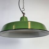 Industrial Green Enamel Factory Pendant Lamp, 1960s