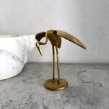 Vintage brass heron