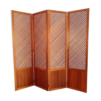 Screen 4 panels in teak