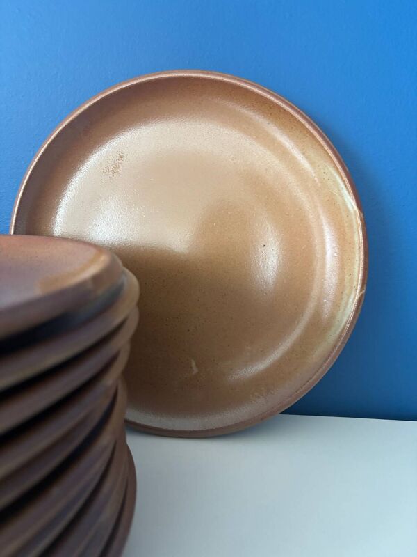 Lot de 6 assiettes Brenne Grès de France vintage – Service en grès bei