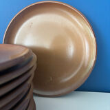 Set of 6 vintage Brenne stoneware plates from France – Stoneware service