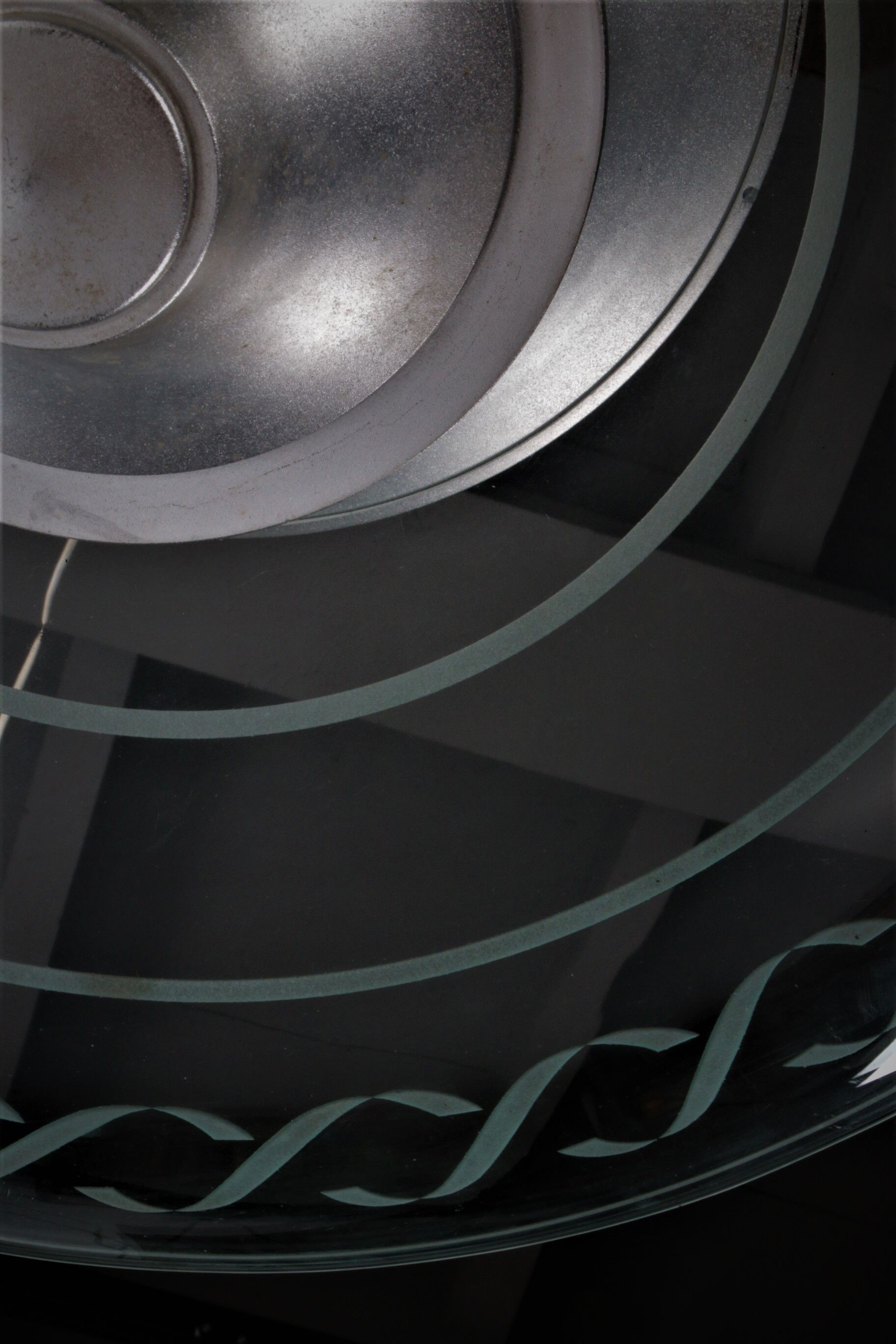 2 Art Deco Hanging lamps with cut glass England 1930