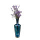 Vintage engraved blue vase