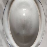 Antique sauceboat signed Creil et Montereau, Flora LM et Cie