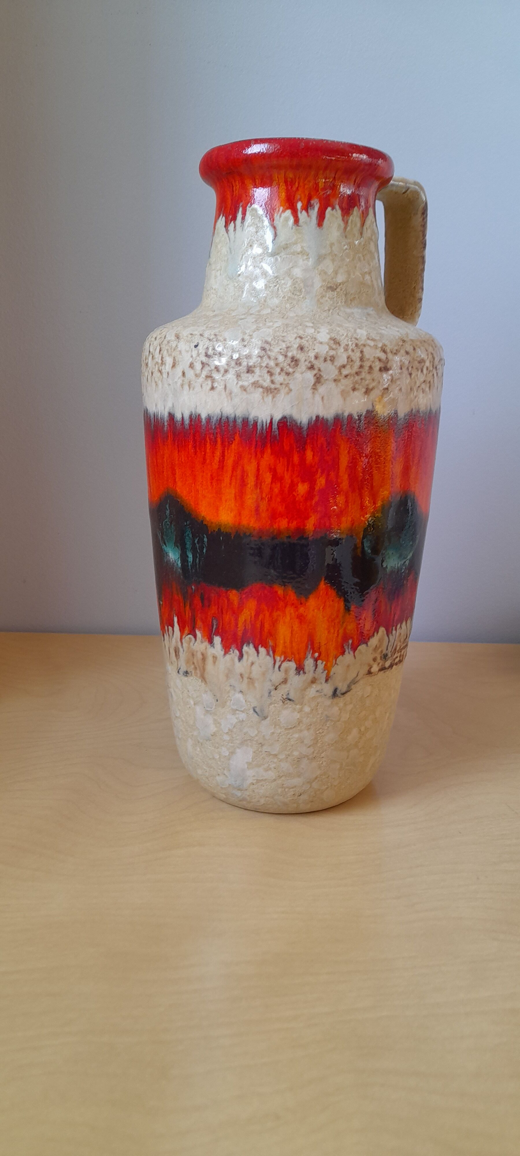 Vase fat lava 70s
