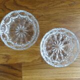 Two bohemian crystal cups