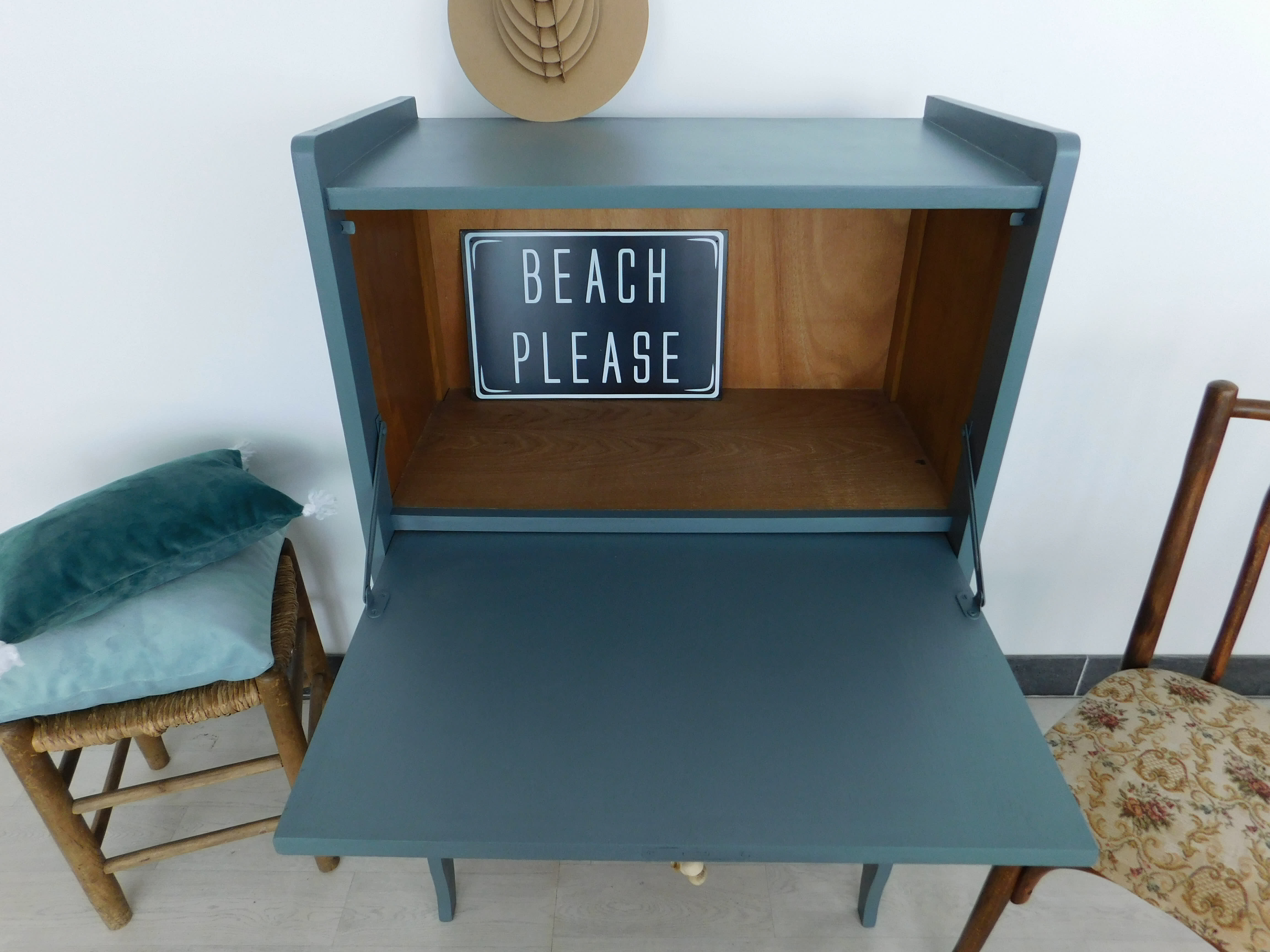 Writing desk vintage eucalyptus