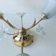 Ceiling lamp art deco flowers three fires
