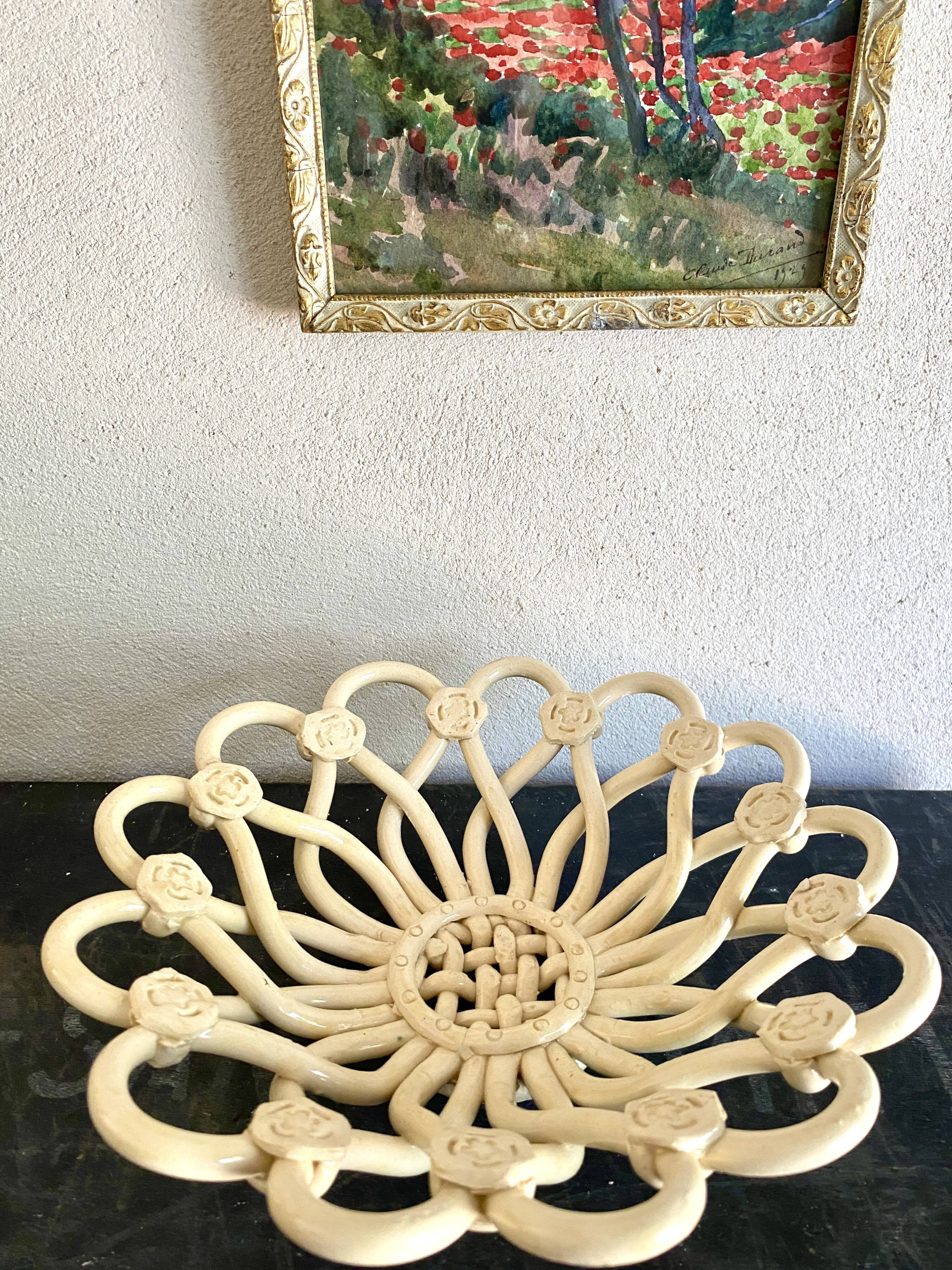 Fruit basket, ceramic, 1950s