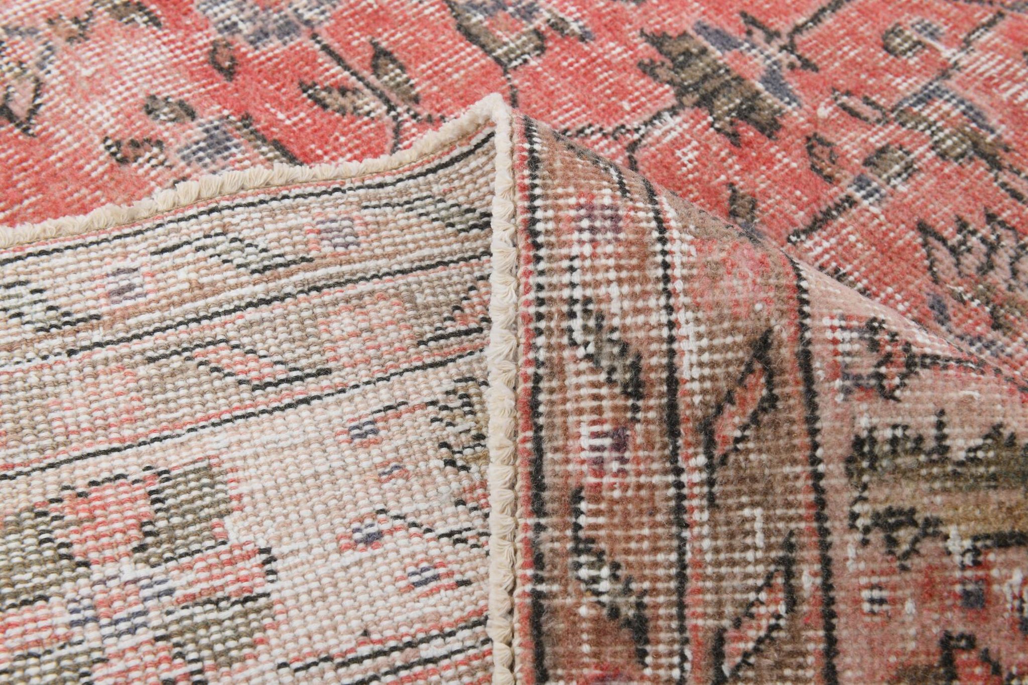 7x11 Pale Red Classic Vintage Rug, 204x335Cm
