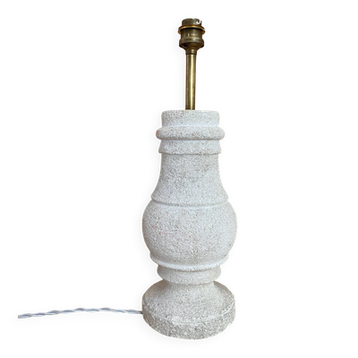 Pied de lampe balustre, câble tissu tressé neuf