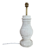 Pied de lampe balustre, câble tissu tressé neuf