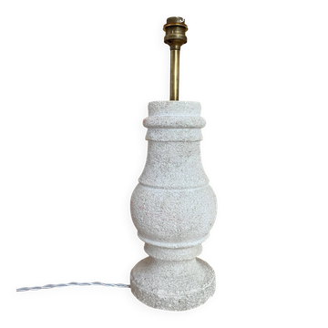 Baluster lamp base, new braided fabric cable.