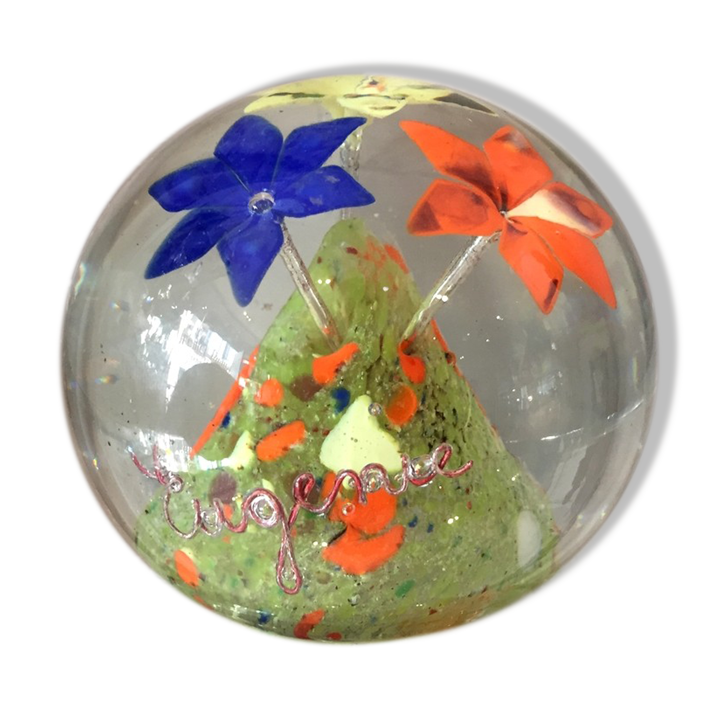 Sulfide with floral decoration eugenie