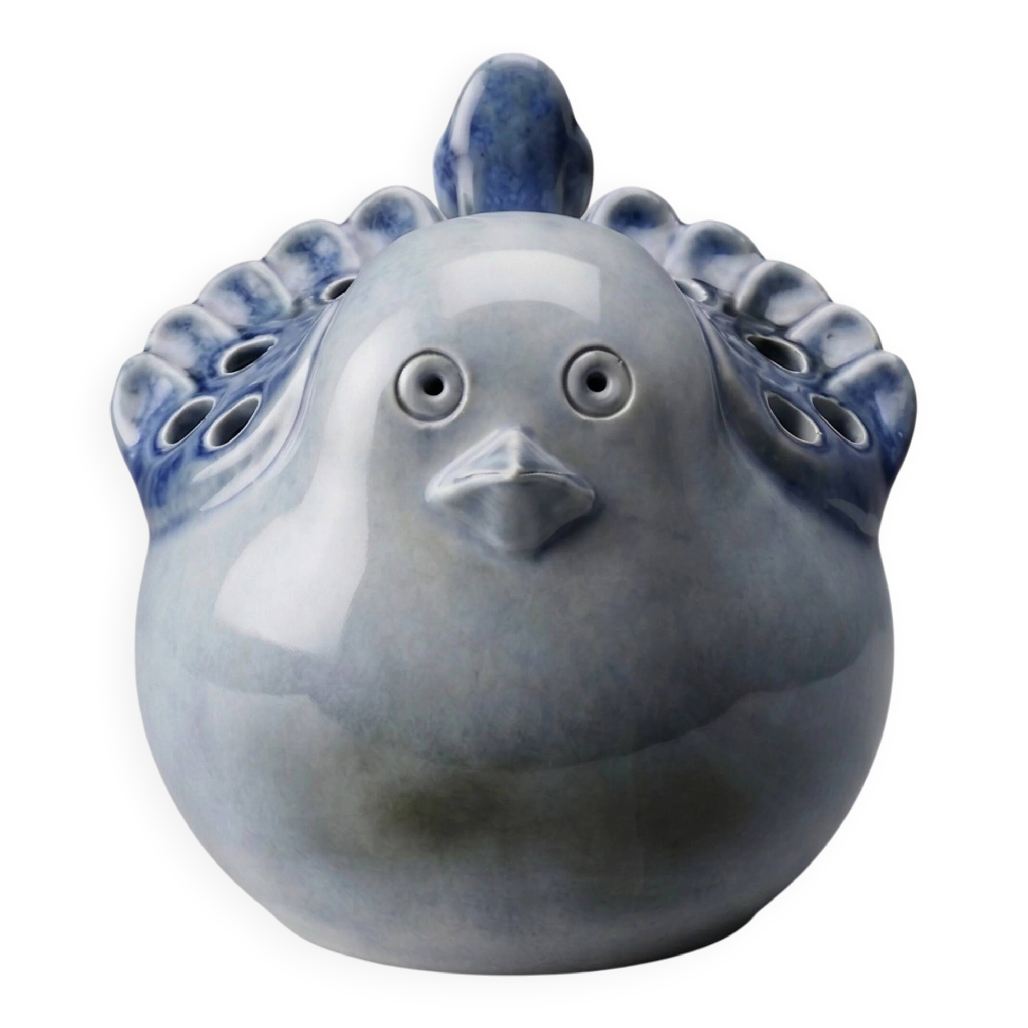 Decorative porcelain bird Virebent – Vintage French ceramics