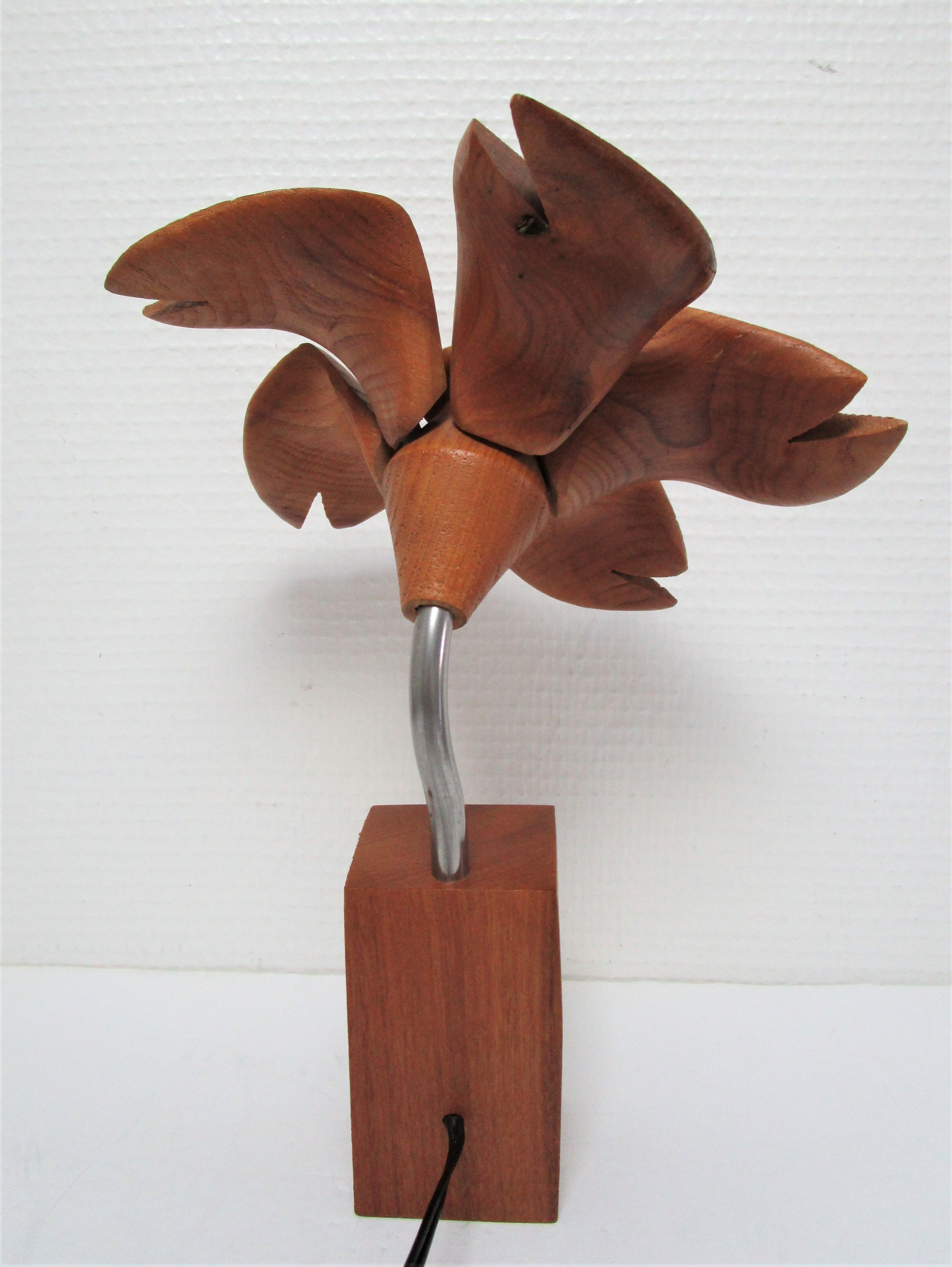 Lamp flower solid wood vintage years
