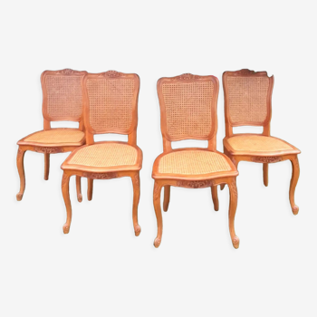 4 chairs channes Louis XV style 50s