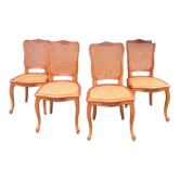 4 chaises cannées style Louis XV années 50