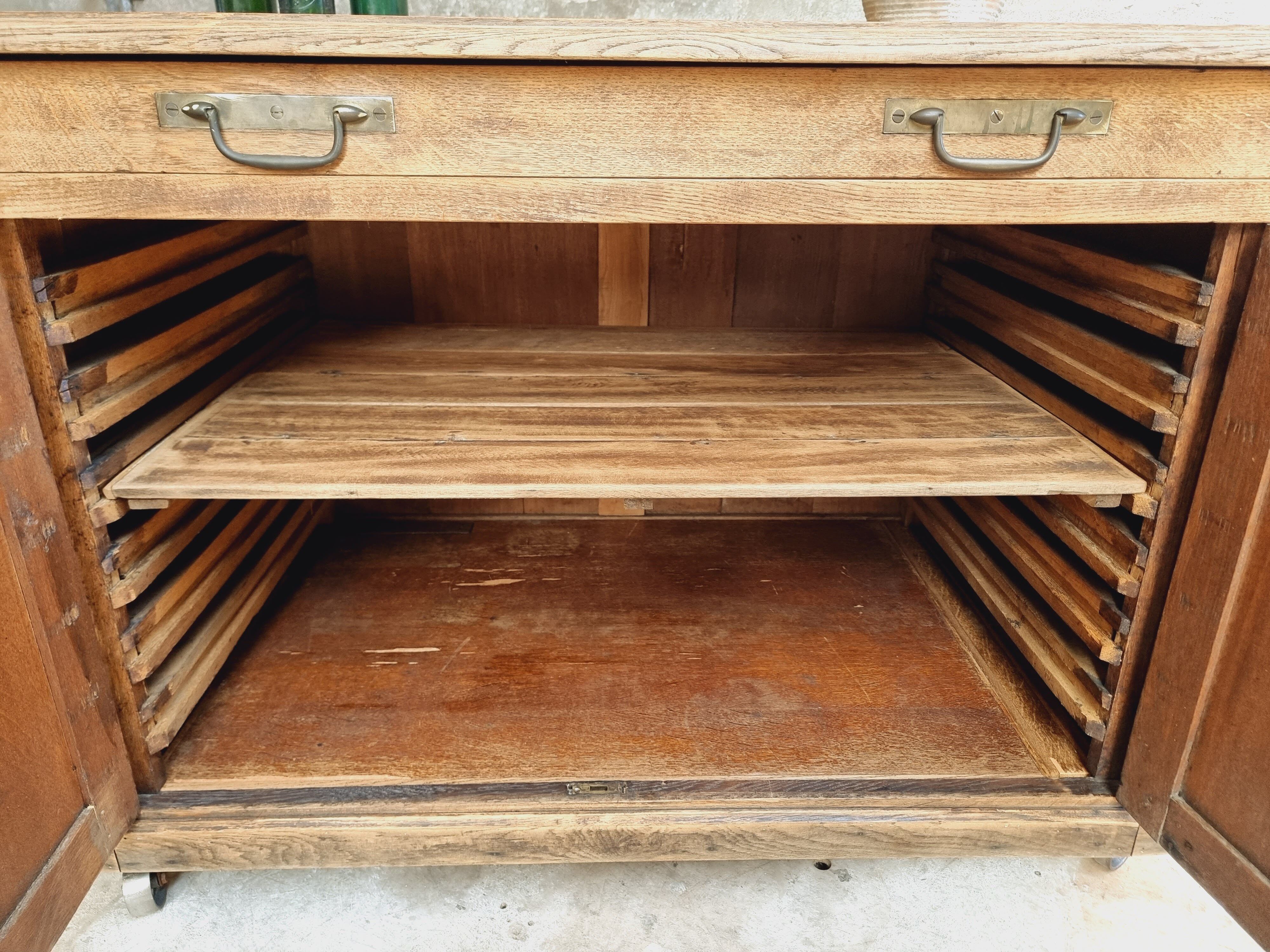 Old cabinet, workbench, kitchen island counter on casters