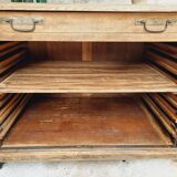 Old cabinet, workbench, kitchen island counter on casters