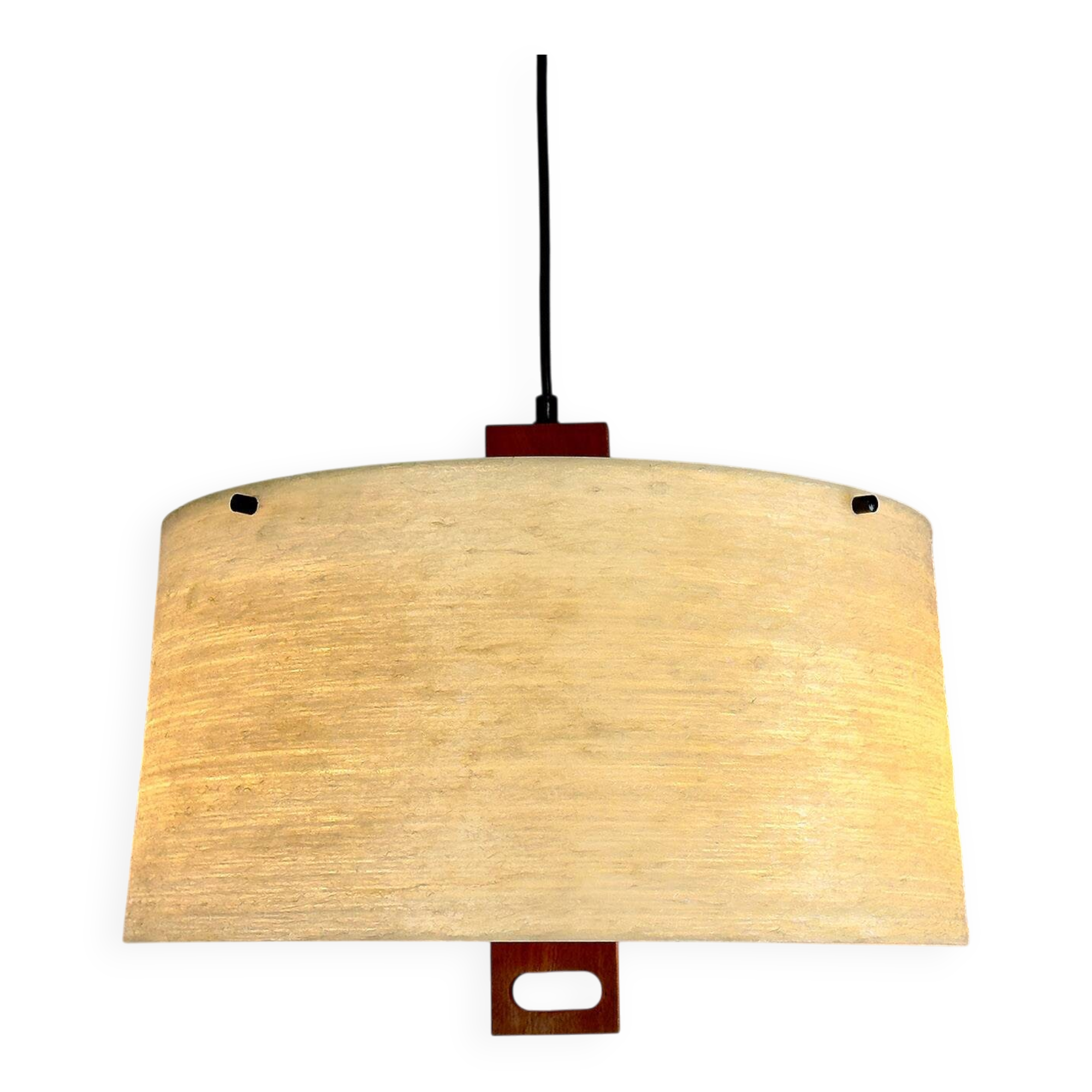 Suspension en teck et en fibre de verre par Erco, années 1960