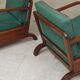 Paire de fauteuils Art déco vert par Jindrich Halabala, Prague 1930