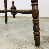Antique wood carving table with 8 sides
