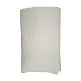 Old embroidered monogrammed sheet EC métis sheet 285 x 200 cm