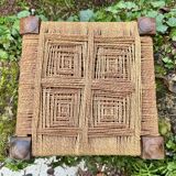 Large Indian rope stool from the early 20th century.