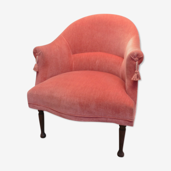 Fauteuil crapaud rose