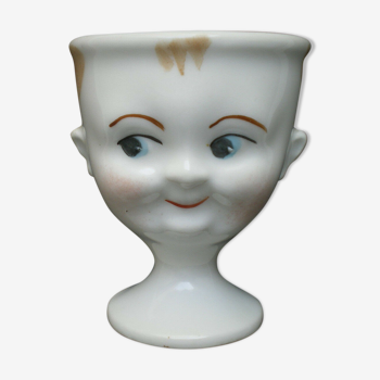 Vintage porcelain shell head of child