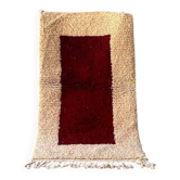 Tapis berbère beni ouraine fait main traditionnelle bordeaux 150/250 cm