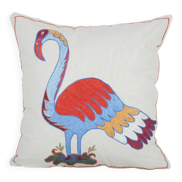 Vintage embroidered cushion cover 46x46 cm