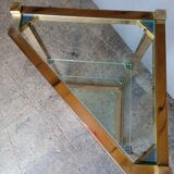 Neckline console metl gilded glass ep 1970