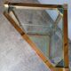 Neckline console metl gilded glass ep 1970
