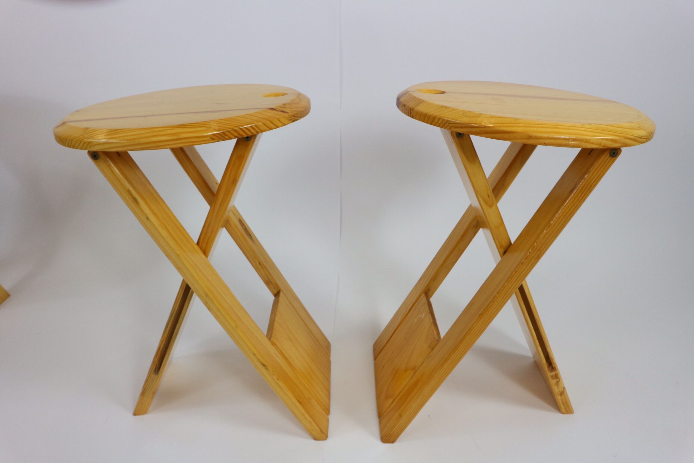 Six vintage folding stools, made by Seletti