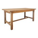 Solid oak farmhouse table with extensions.