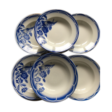 6 hollow plates Sarreguemines Model André