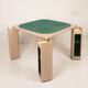 Pierluigi Molinari Lacquered Wood and Green Felt Game Table for Pozzi 1970