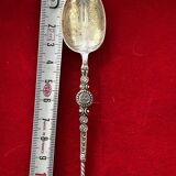 Art Nouveau solid silver sugar spoon