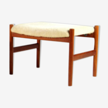 Danish retro 1960s wool teak tabout