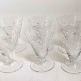 50s water glass set + 8 wine glasses
