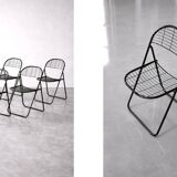 Vintage Mid-Century Modern Minimalist Black Metal Åland Chair from Ikea