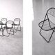 Vintage Mid-Century Modern Minimalist Black Metal Åland Chair from Ikea