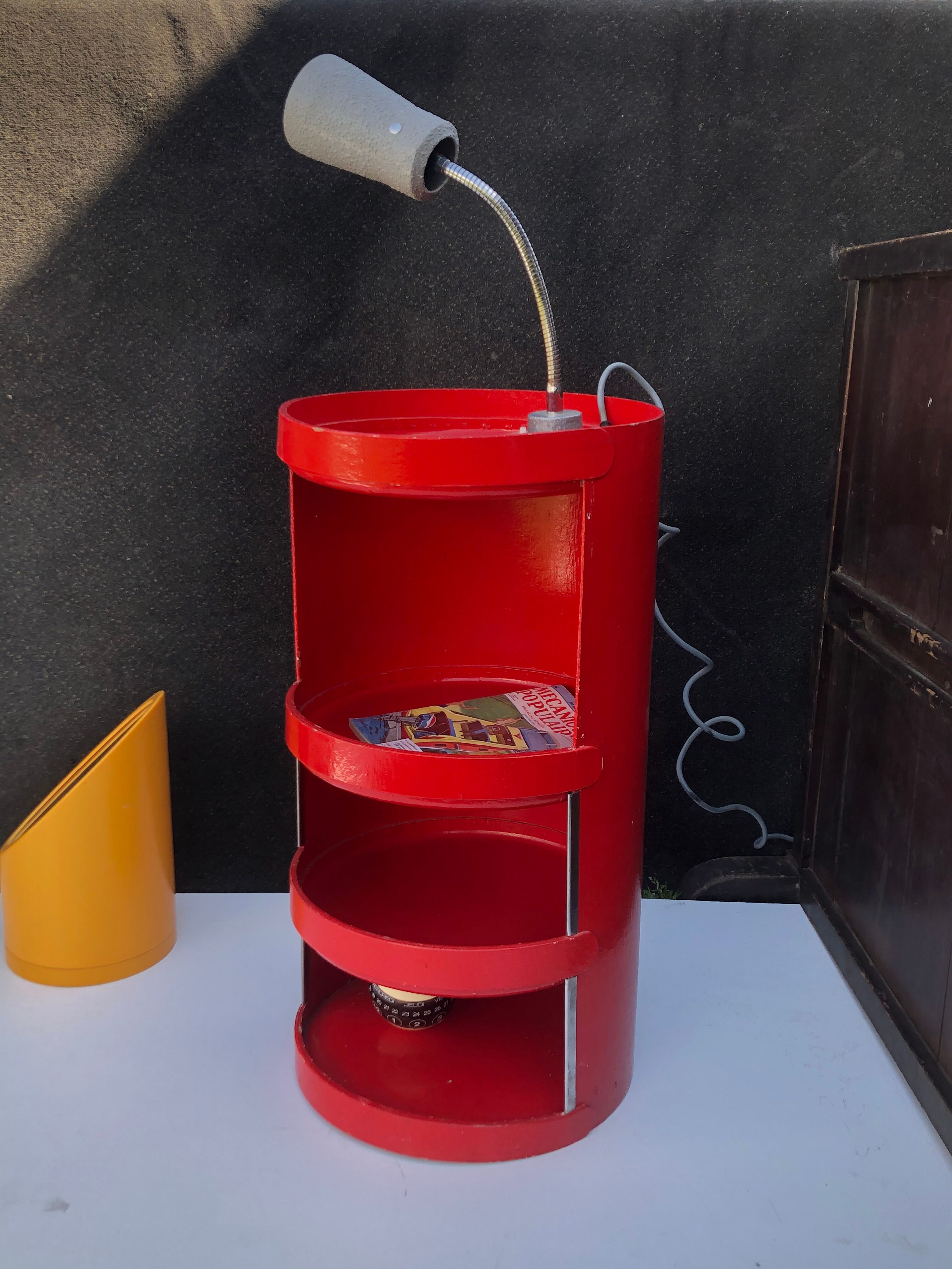 1960 Louis April denim design cardboard shelf